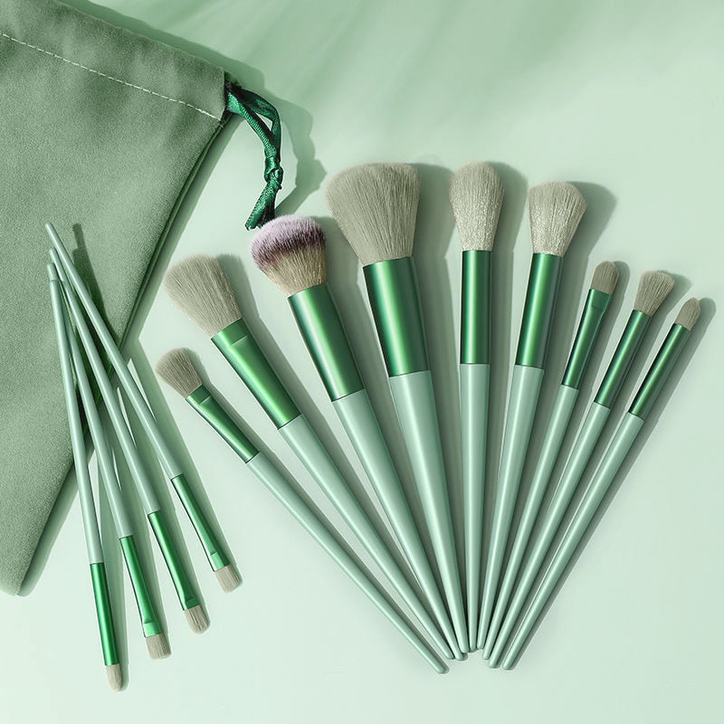 New 9/13Pcs Portable Makeup Brushes Set - King Kajch Kosmetics