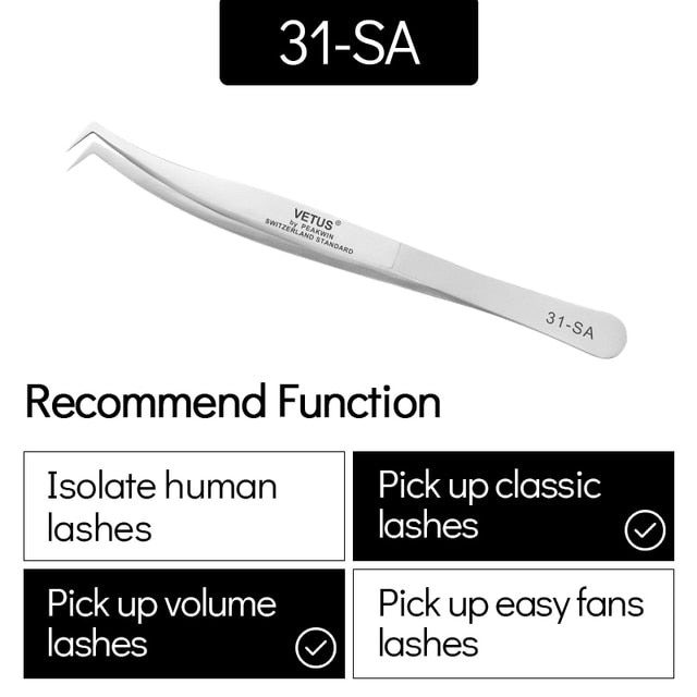 Lashes Eyelash Extension Tweezers - King Kajch Kosmetics
