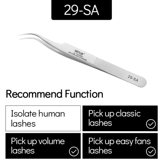 Lashes Eyelash Extension Tweezers - King Kajch Kosmetics