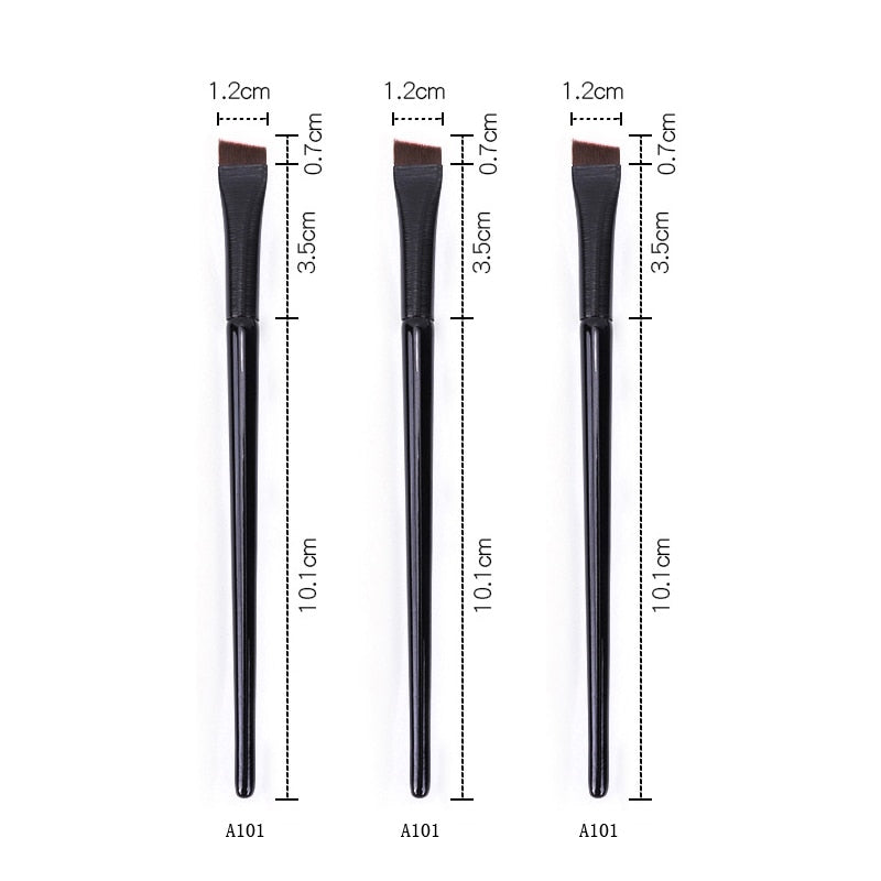 3Pcs Super Thin Flat Make up brush - King Kajch Kosmetics
