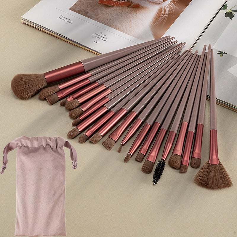 New 9/13Pcs Portable Makeup Brushes Set - King Kajch Kosmetics
